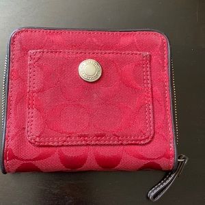 Red Coach Wallet